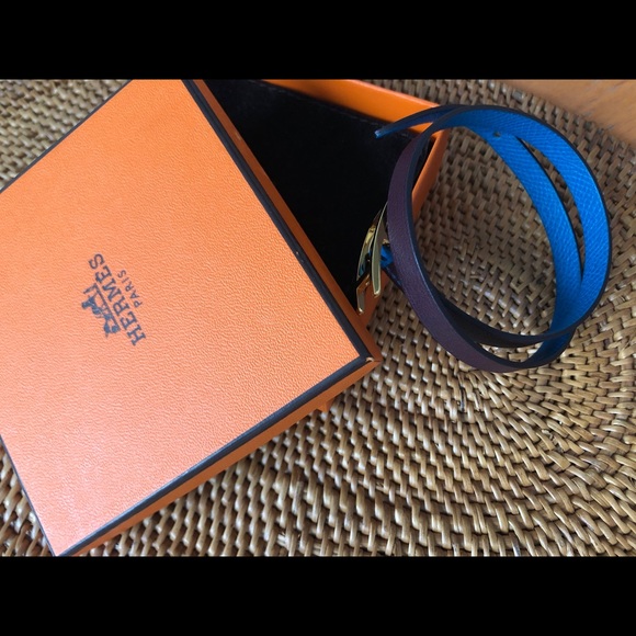 Hermes Jewelry - Hermes Behapi Double Tour Leather bracelet
